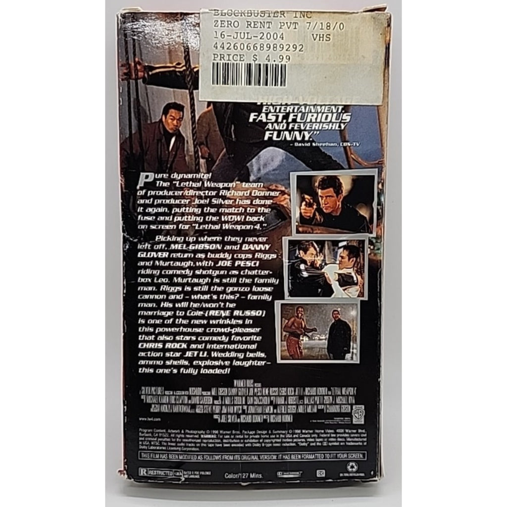 Lethal Weapon 4 (VHS, 1999)