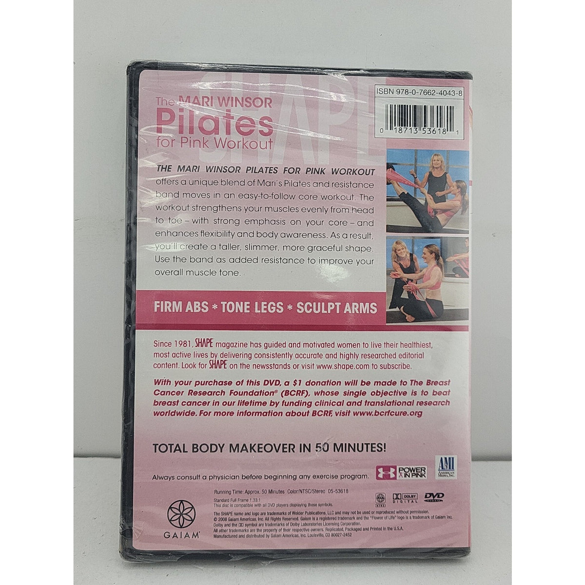 Shape: Pilates for Pink Workout (DVD, 2008) *Brand New*