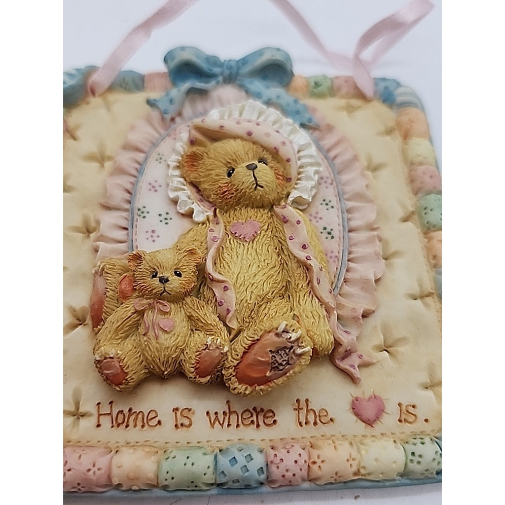 Cherished Teddies Quilts of Friendship Porcelain Plaque 1993 P Hillman #627372