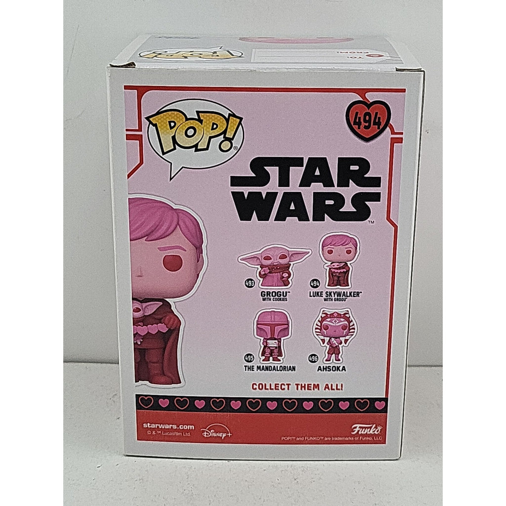 Funko Pop! Vinyl: Star Wars - Luke Skywalker with Grogu (Pink) #494