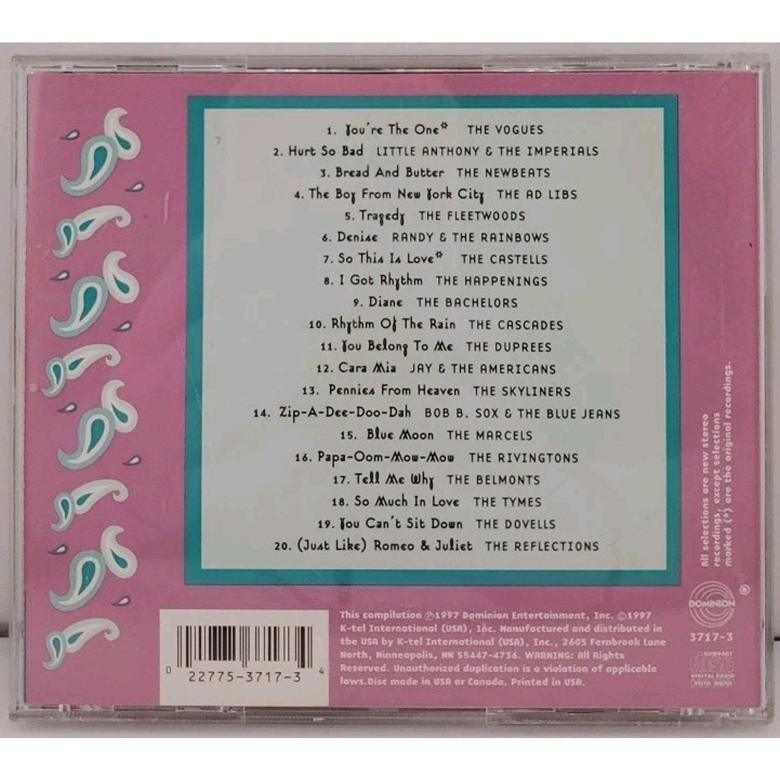 60s Vocal Groups I Got Rhythm CD - 20 Super Hits