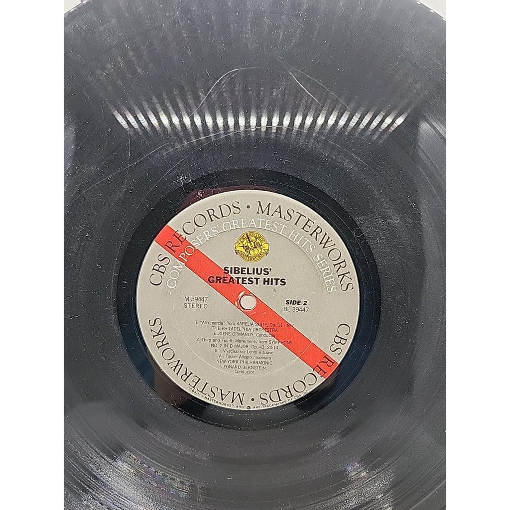Sibelius Greatest Hits Leonard Bernstein New York Eugene Ormandy (Record)