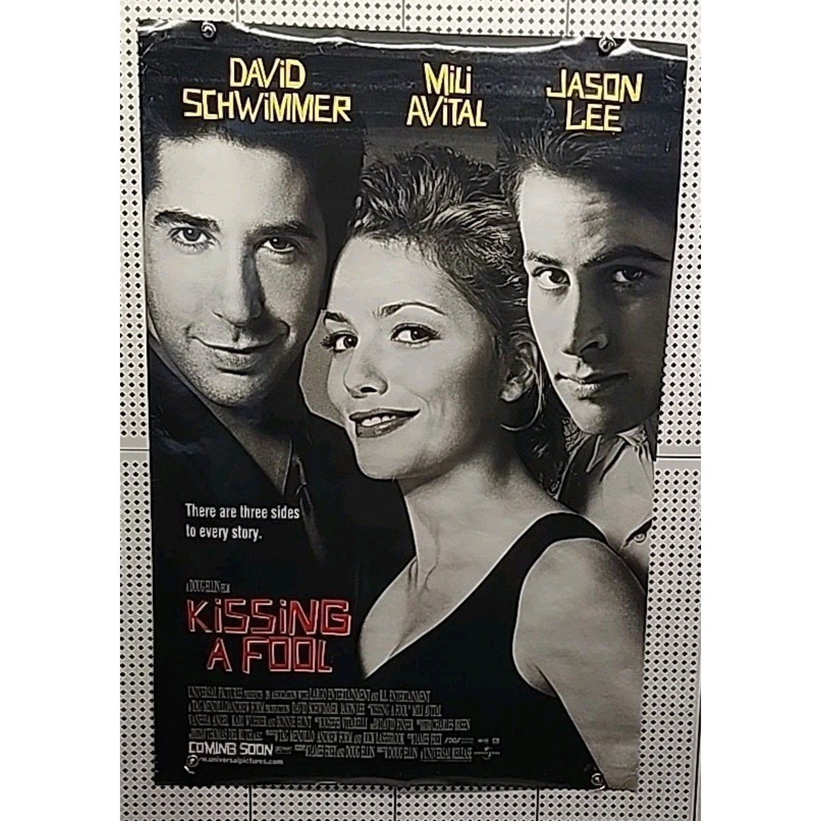 Kissing A Fool Movie Poster 2 Sided Original Final 27x40 Mili Avital Jason Lee