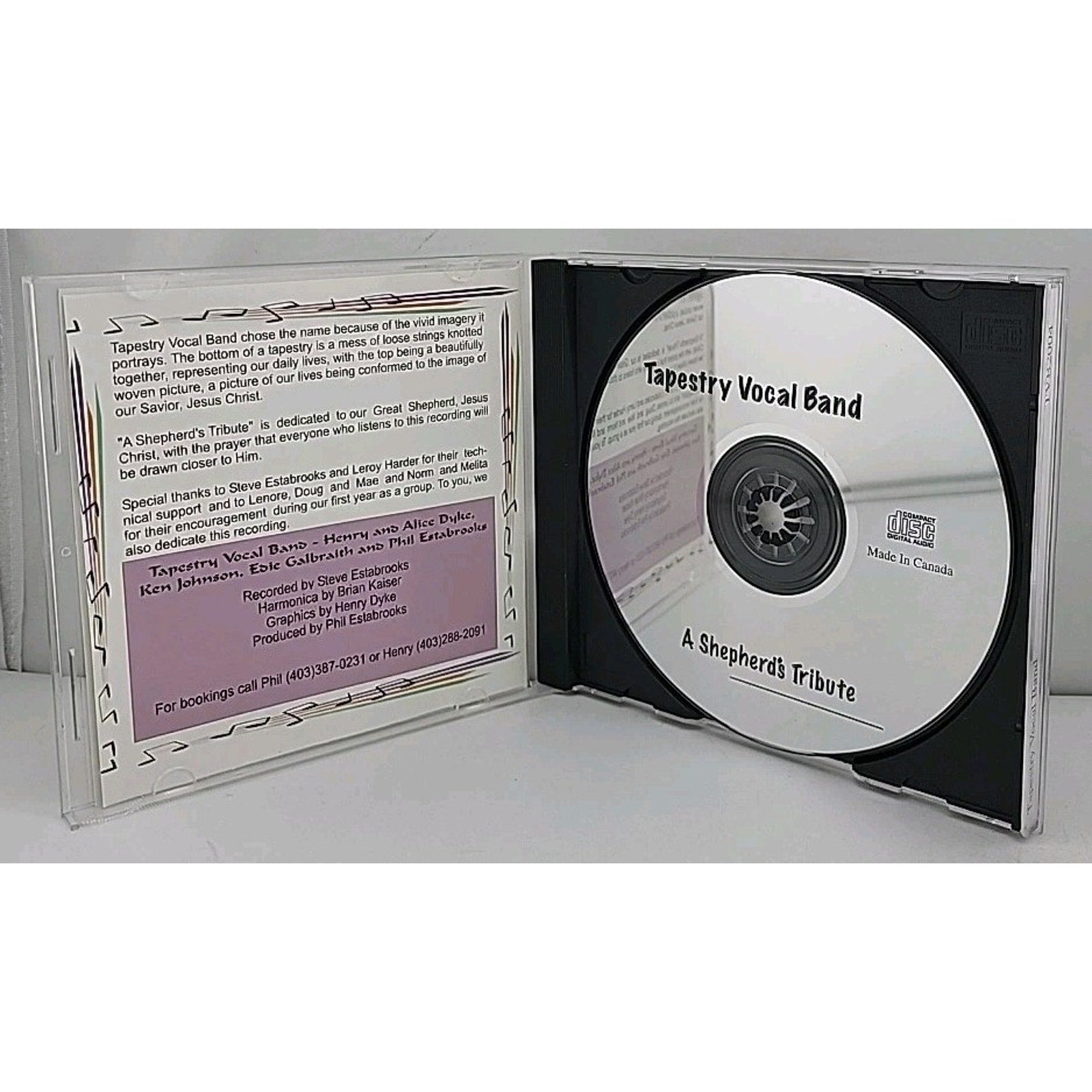 Tapestry Vocal Band - A Shepherd's Tribute CD