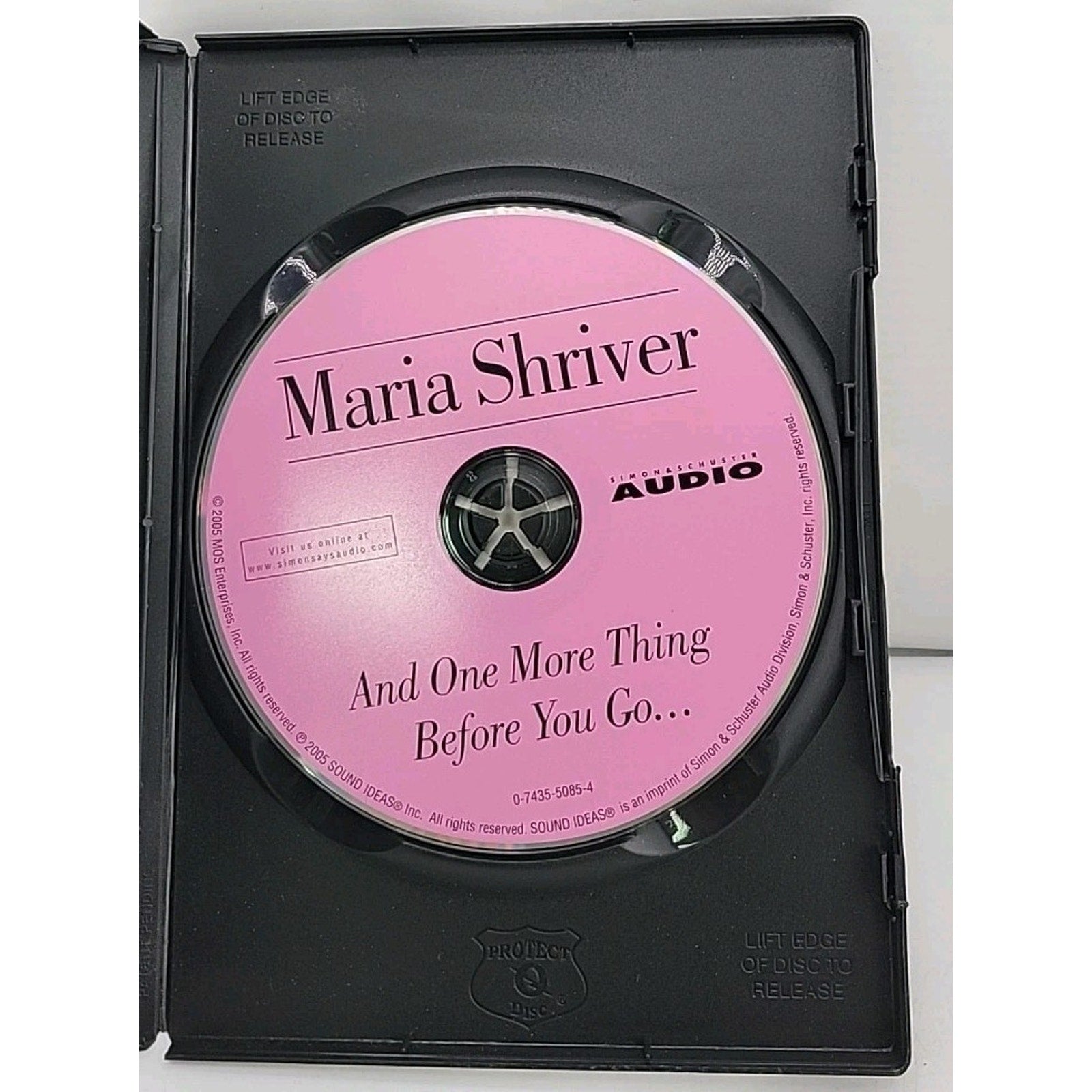 Maria Shriver And One More Thung Before You Go... CD