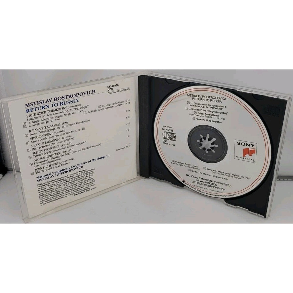 Rostropovich Return To Russia - Tchaikovsky Symphony No 6 CD