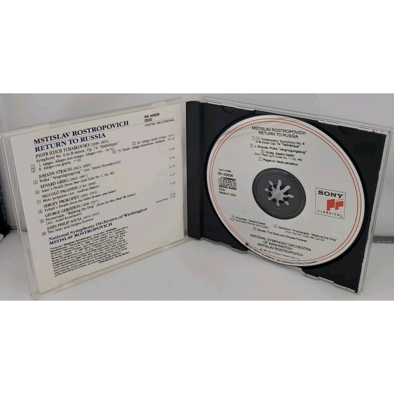 Rostropovich Return To Russia - Tchaikovsky Symphony No 6 CD