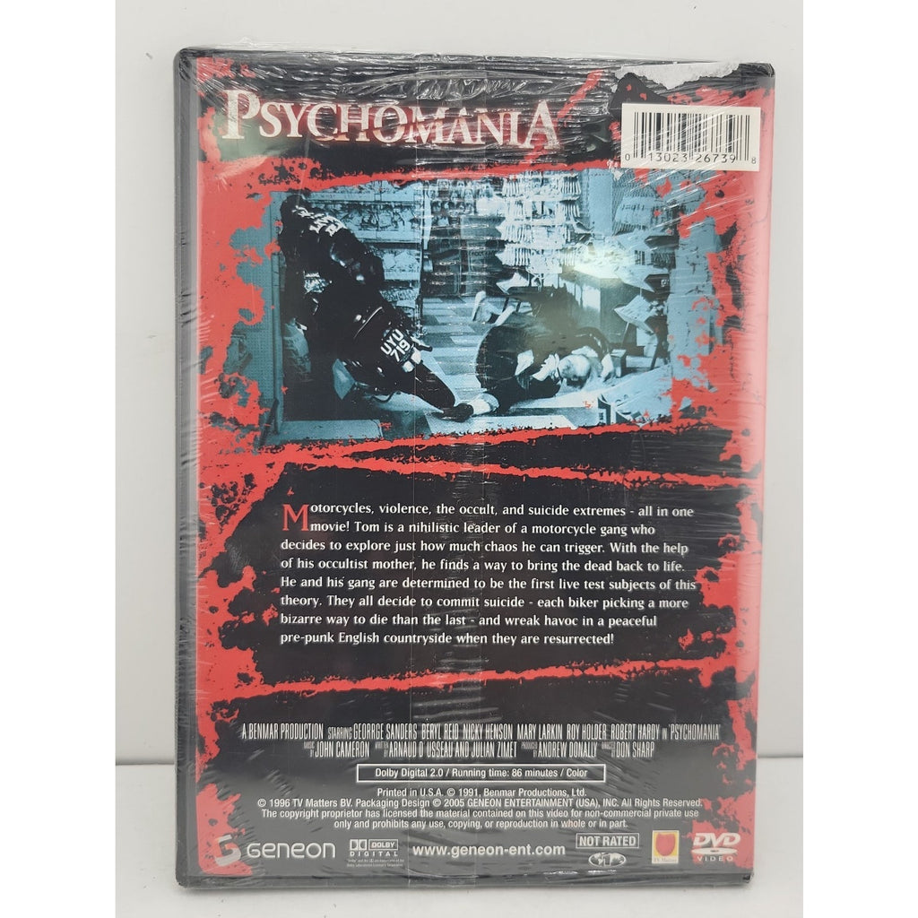 Psychomania (DVD, 2005, Cinema Deluxe Series) *Brand New*