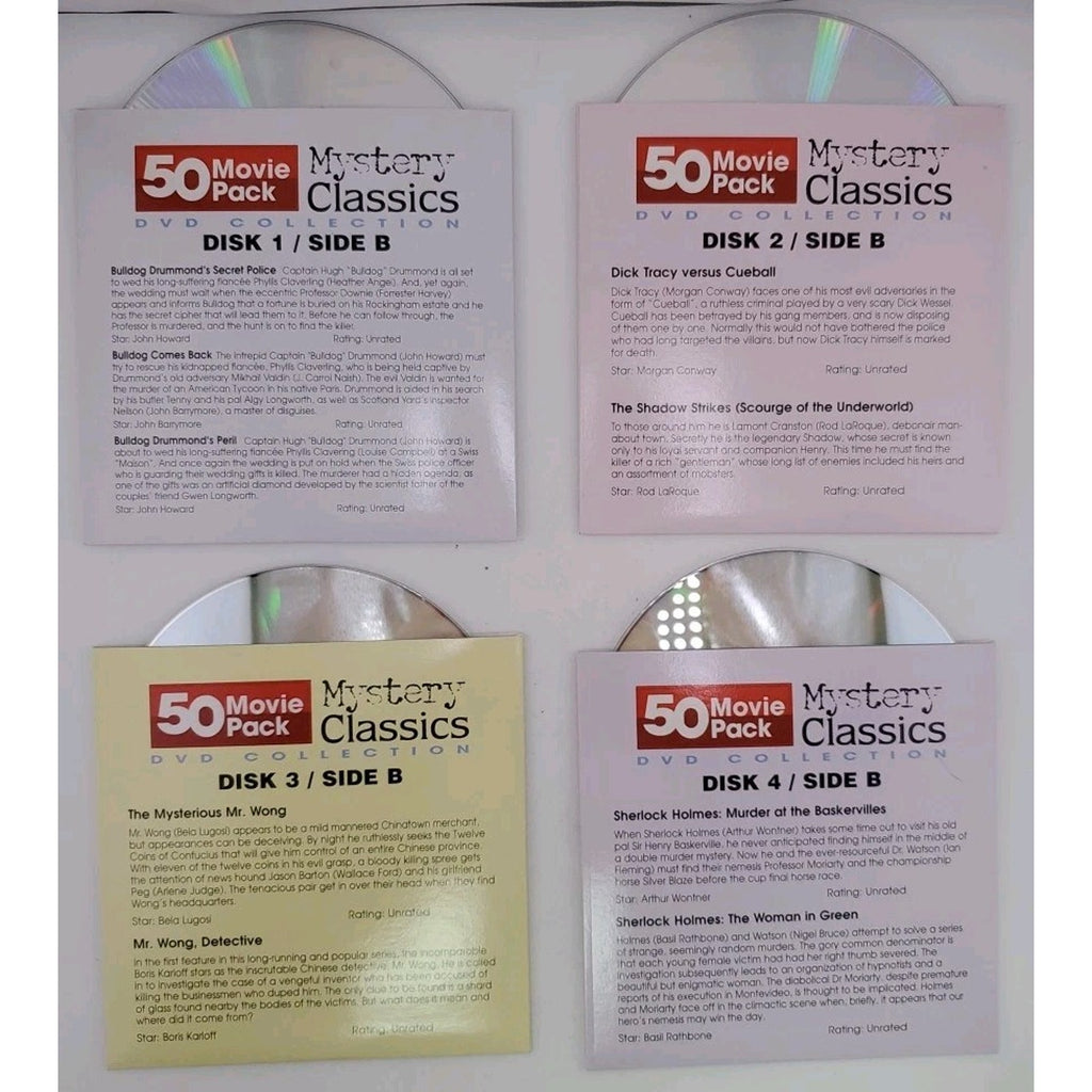 Mystery Classics 50 Movie Pack (DVD, 2004, 12-Disc Set)