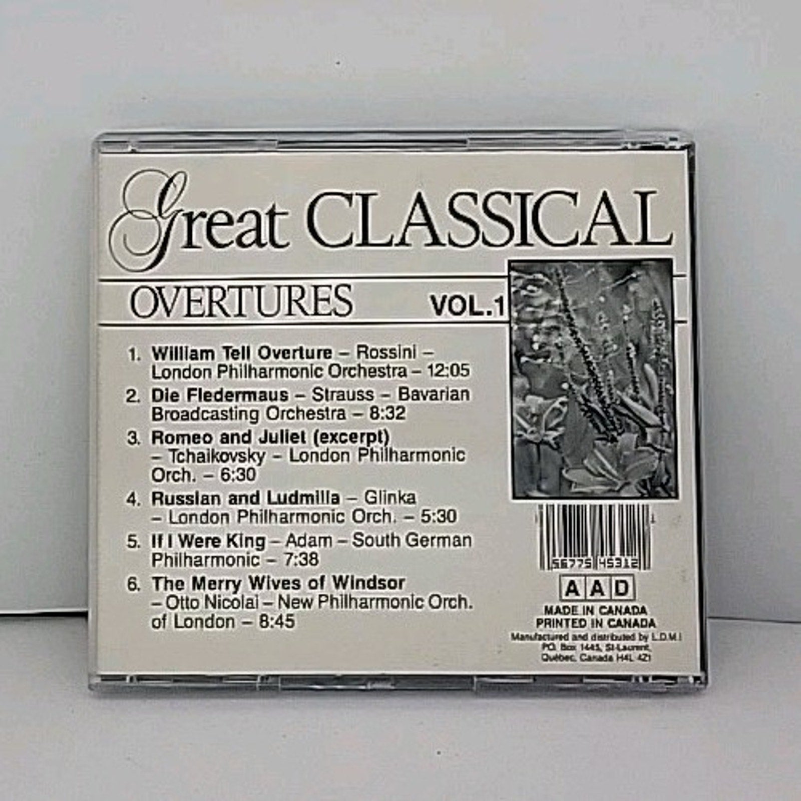 Great Classical Overtures Vol.1 Cd