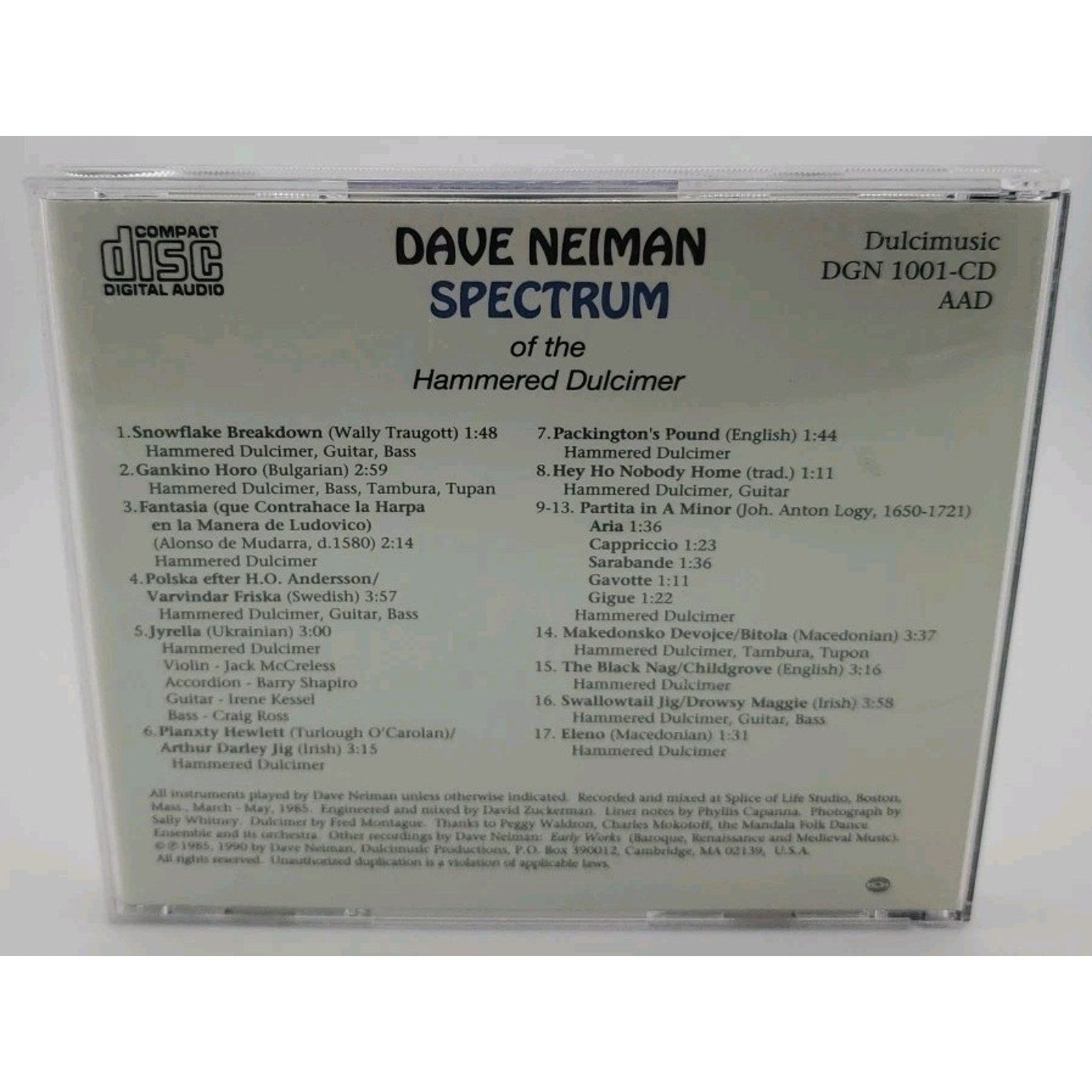 Dave Neiman - Spectrum of the Hammered Dulcimer - CD -