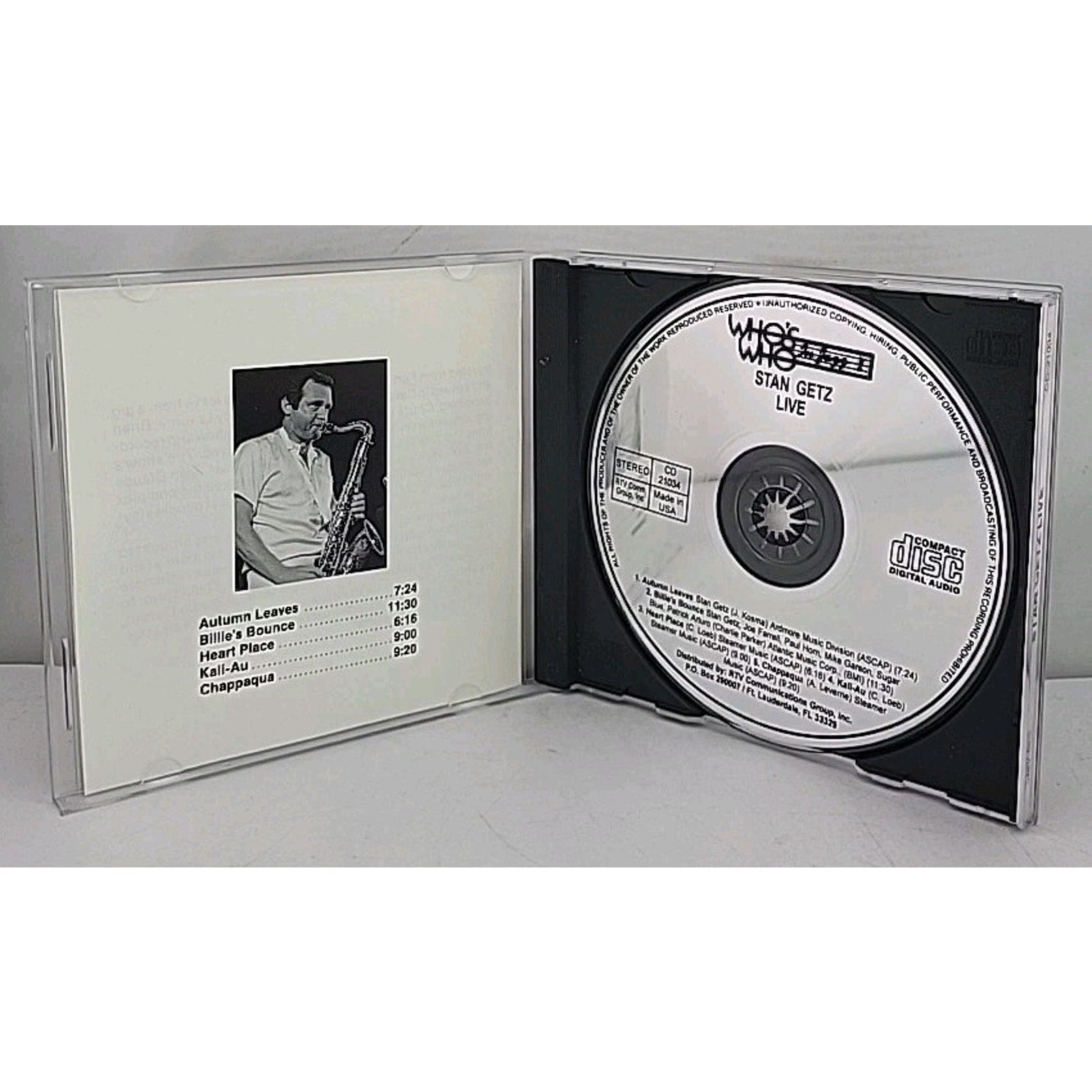 Stan Getz Live Cannes France January 23 1980 CD Album