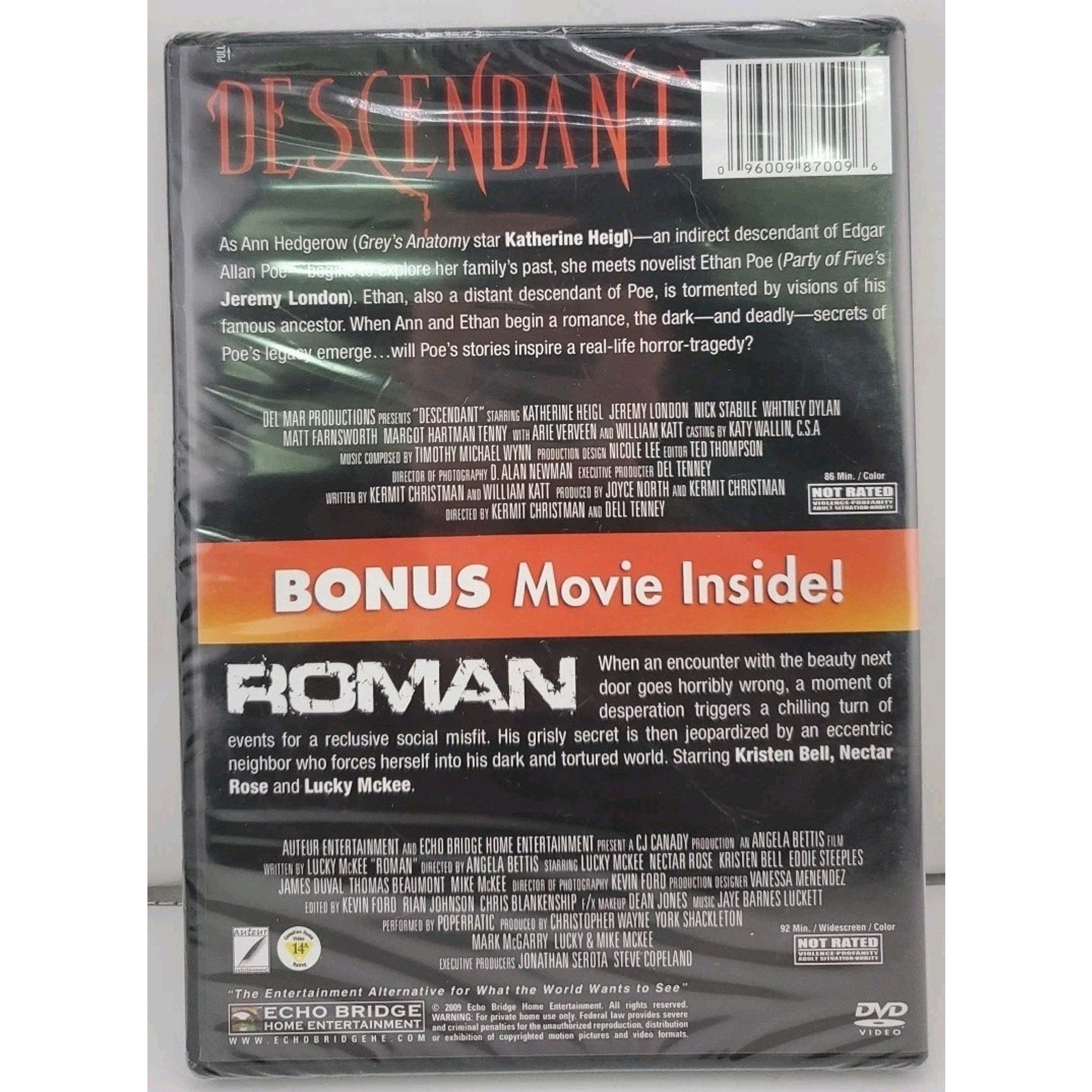 Descendant/Roman (DVD, 2009) *Brand New*