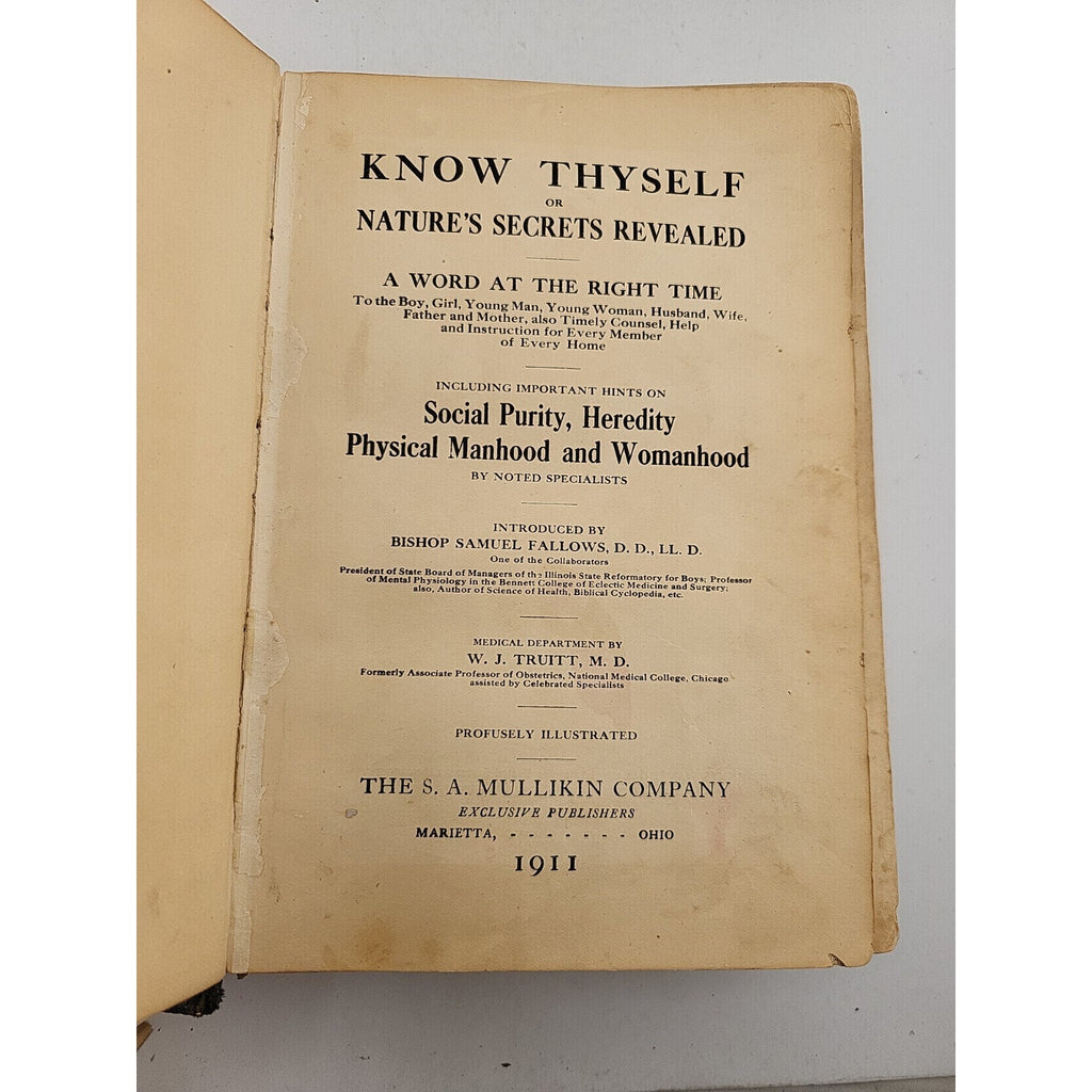 Fallows, Bishop Samuel ; T... Know Thyself or Nature...