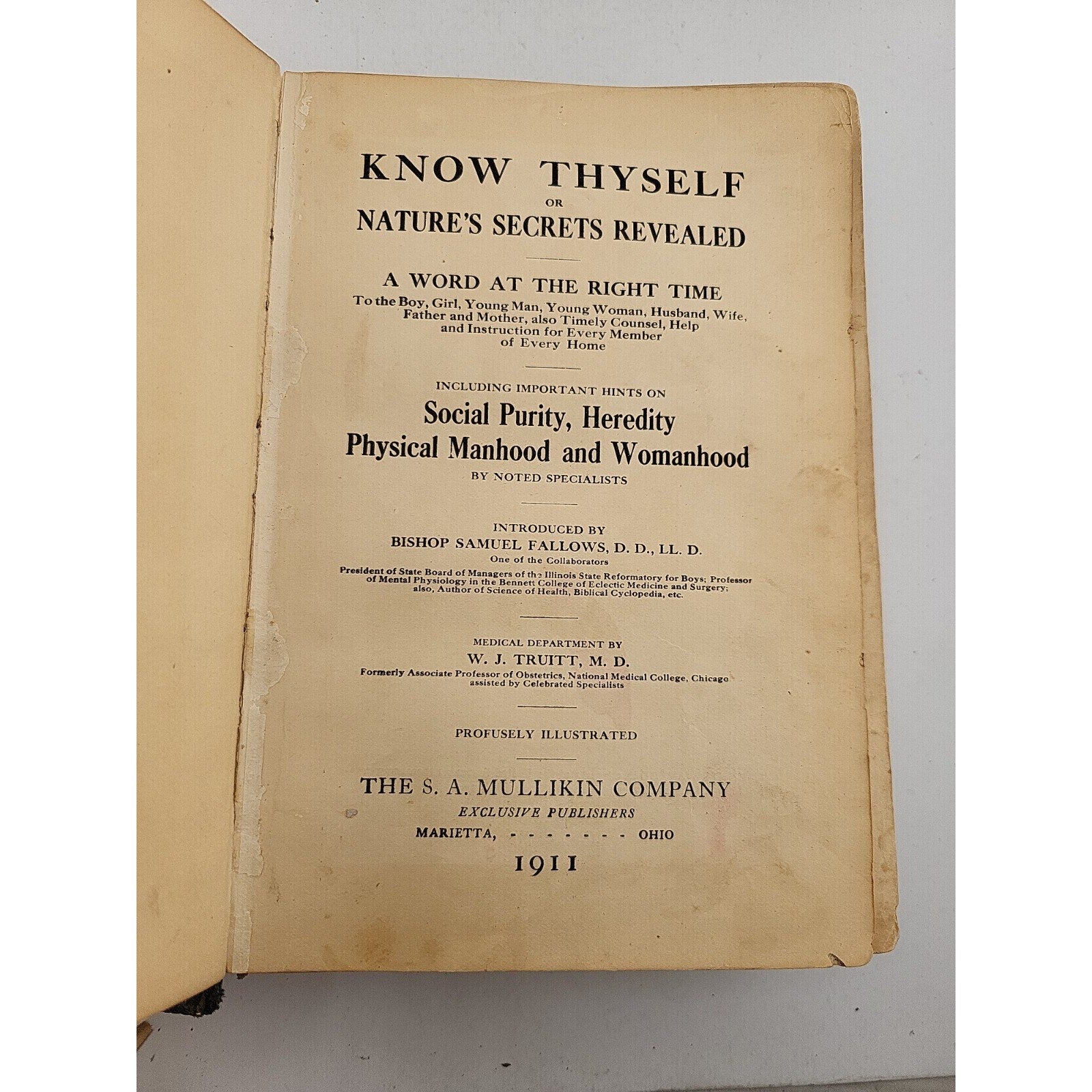 Fallows, Bishop Samuel ; T... Know Thyself or Nature...