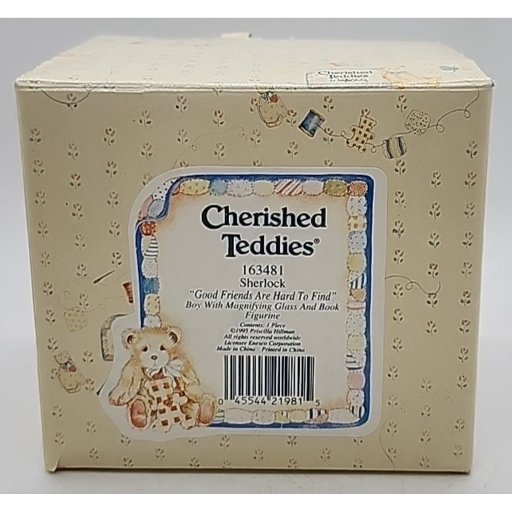 1995 Cherished Teddies Sherlock Good Friends Are Hard To Find #163481 Figurine