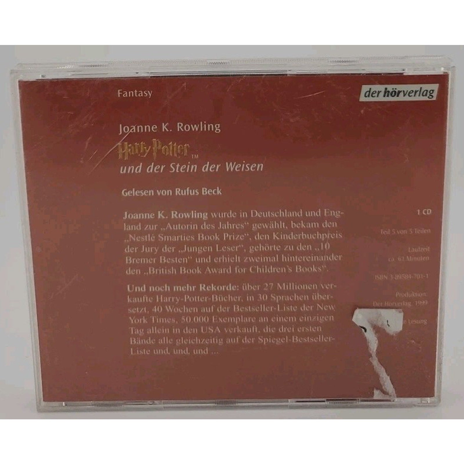 Joanne K. Rowling Harry Potter Und Der Stein Der Weisen Teil 5 CD