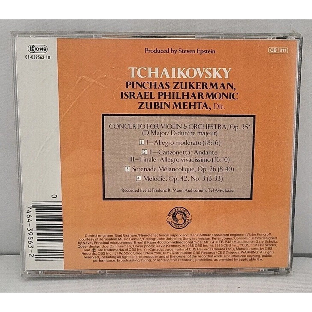 Tchaikovsky: Violin Concerto (CBS Records Masterworks) - Music CD