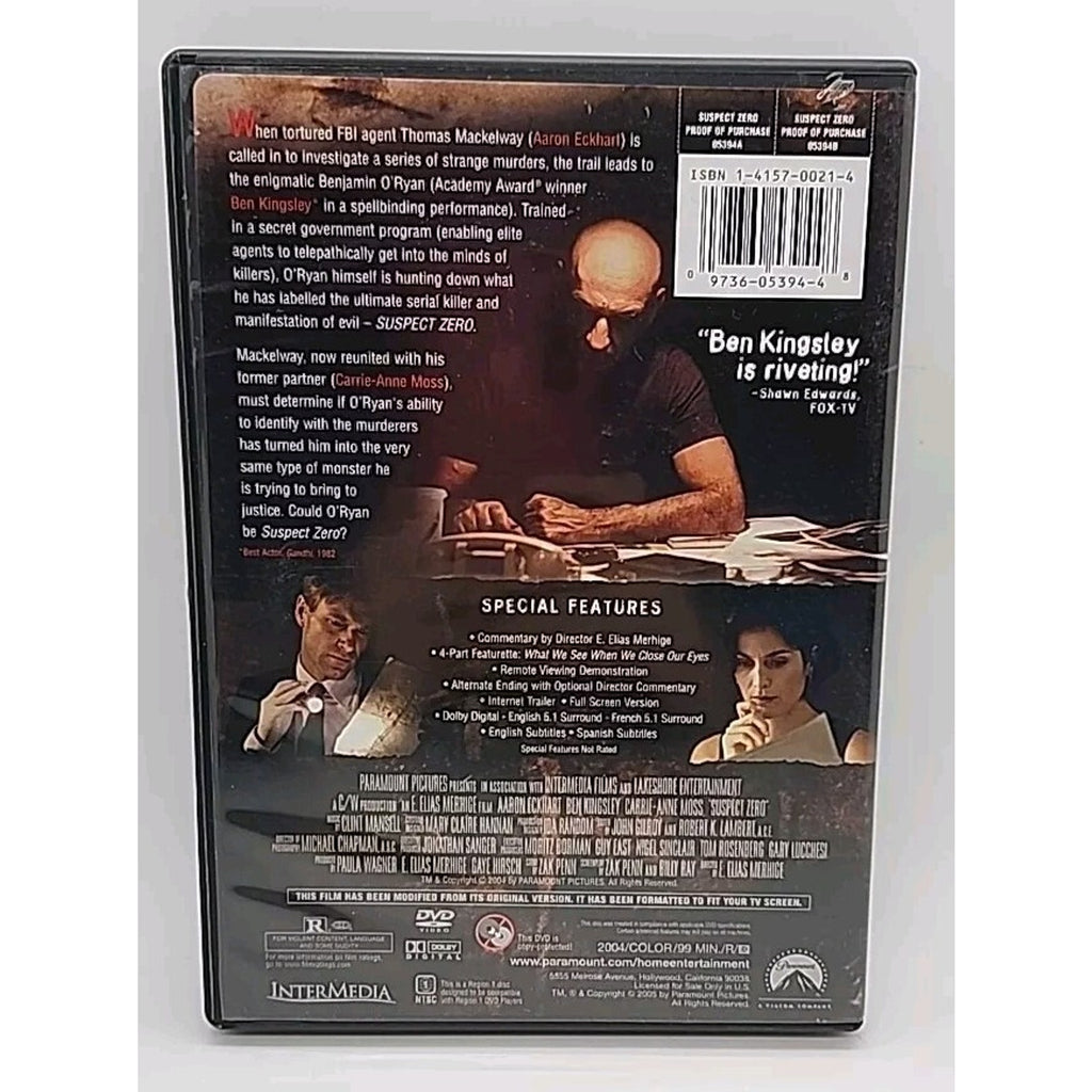 Suspect Zero (DVD, 2004)