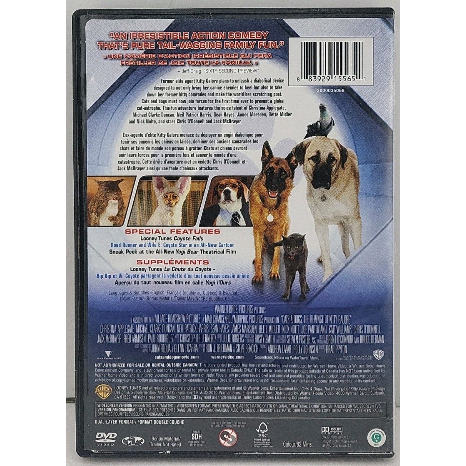 Cats Dogs: The Revenge of Kitty Galore (DVD, 2010, Canadian)
