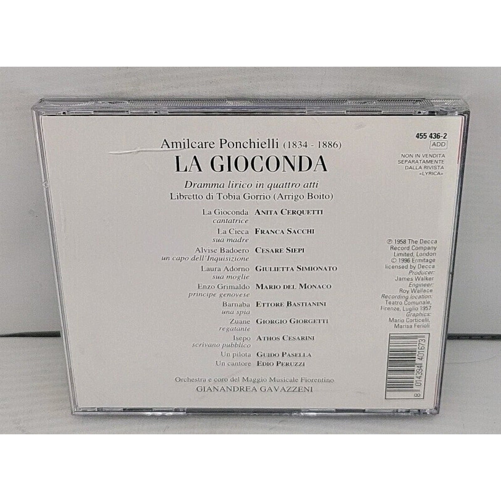 Gavazzeni:Orch Del Ma - Ponchielli: La Giocon... - Gavazzeni:Orch Del Ma CD