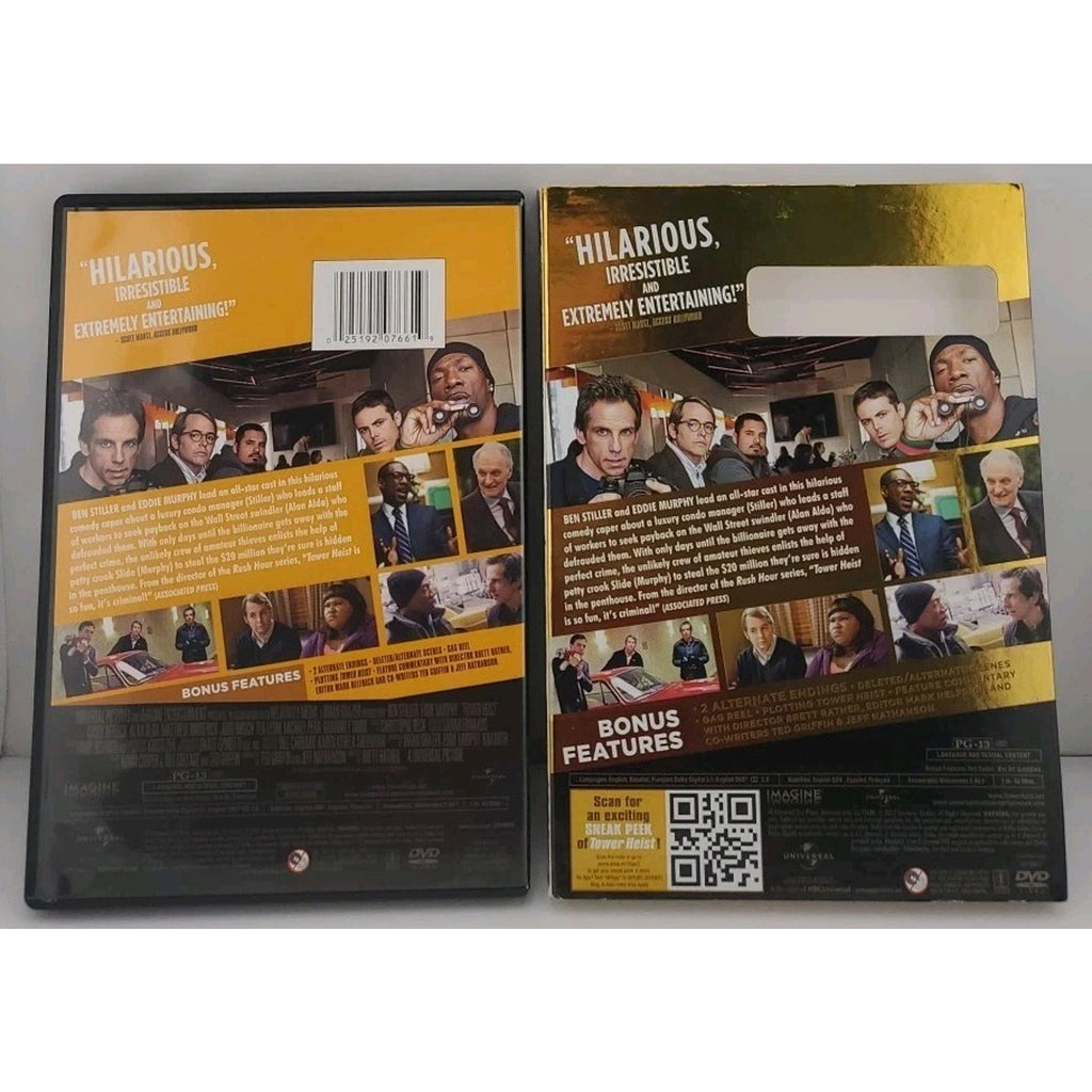 Tower Heist (DVD, 2011) W/Slipcover