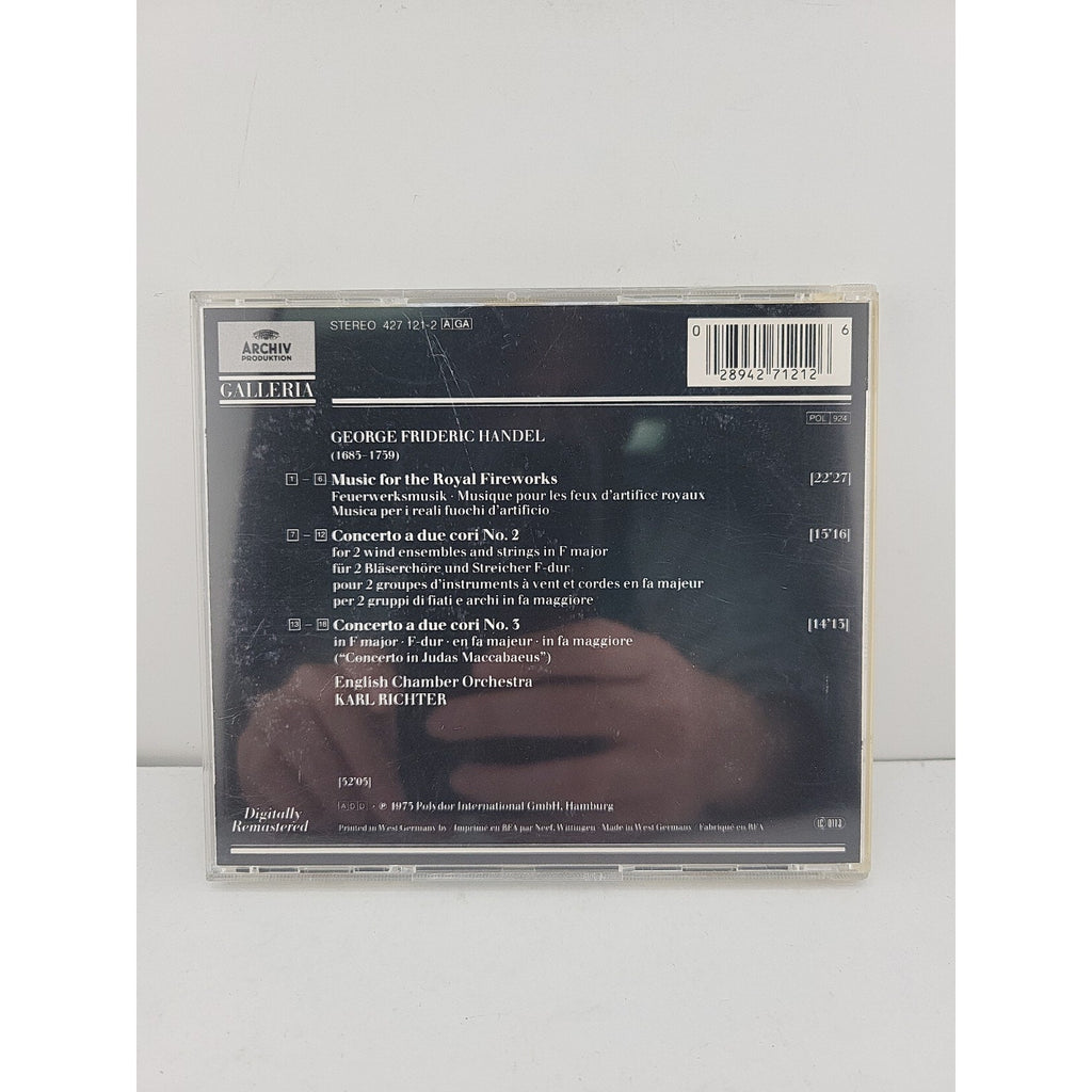 Karl Richter English Chamber Orchestra Handel: Music for the Royal Fireworks CD