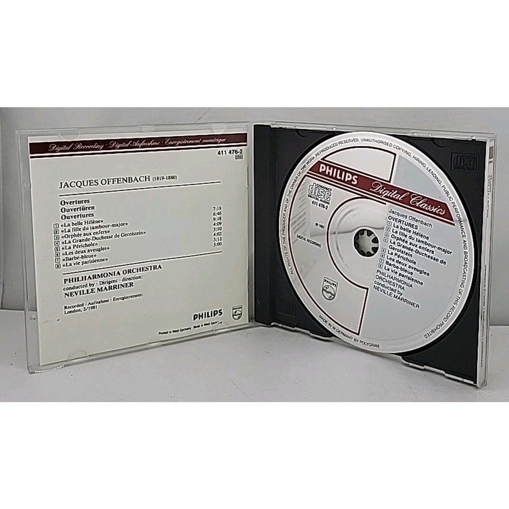 Offenbach: Overtures; Marriner by Philharmonia Orchestra; Marriner (CD)