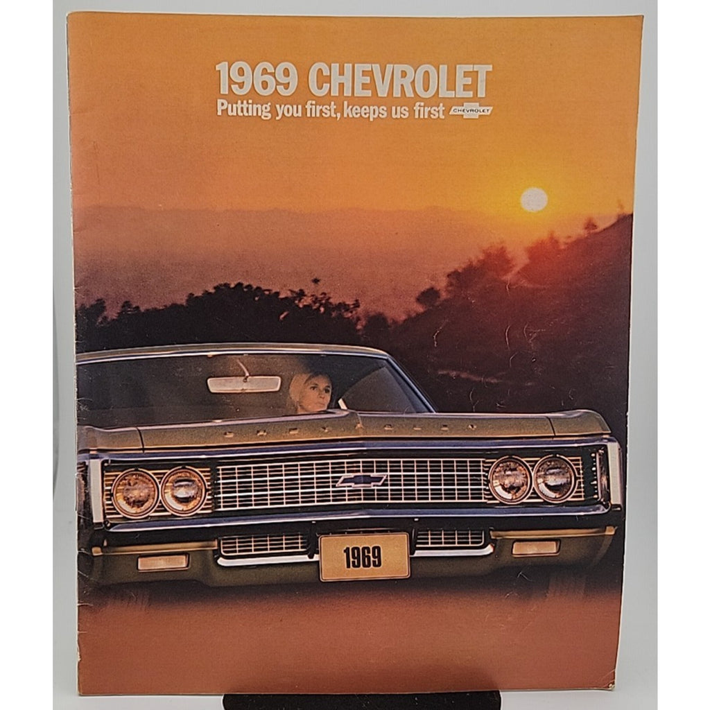 Original 1969 Chevrolet Full Size Car Sales Brochure 69 Chevy Impala Caprice