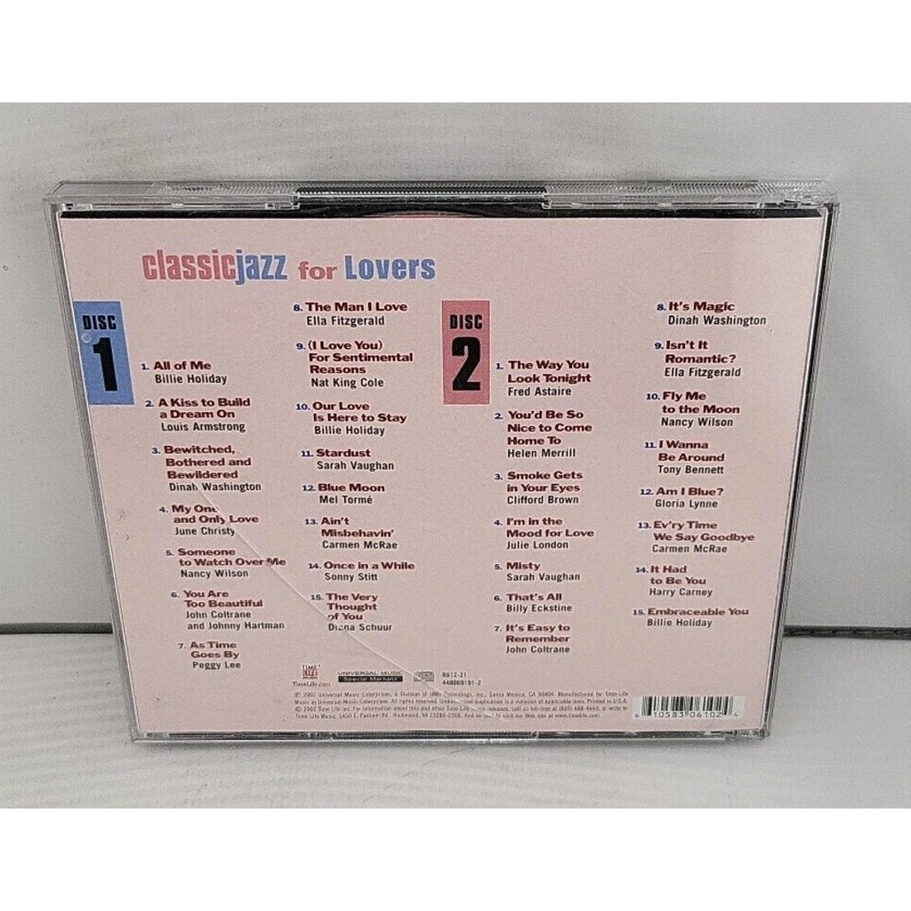 Classic Jazz For Lovers : 2 Disc Set - CD (Time Life, 2002)