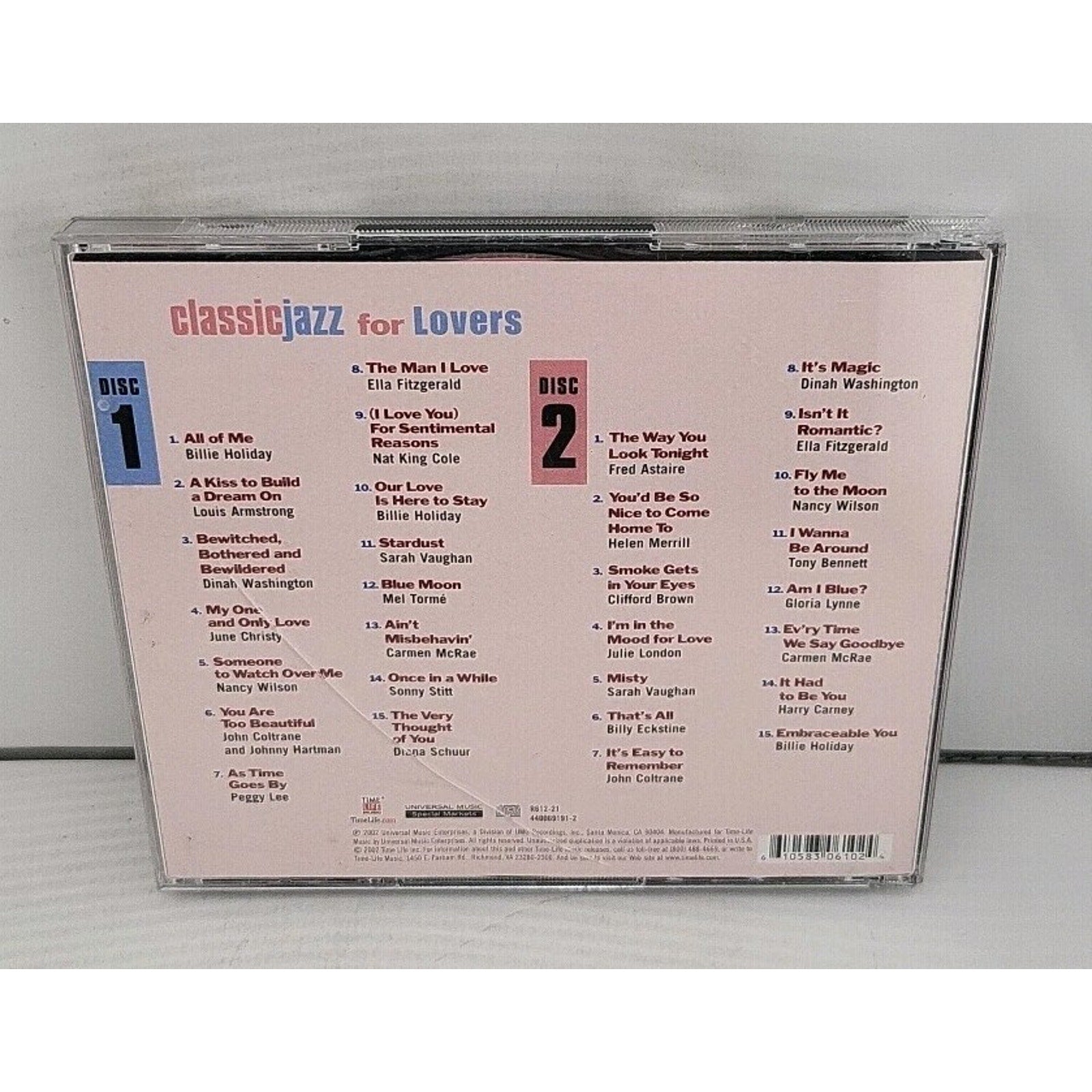 Classic Jazz For Lovers : 2 Disc Set - CD (Time Life, 2002)