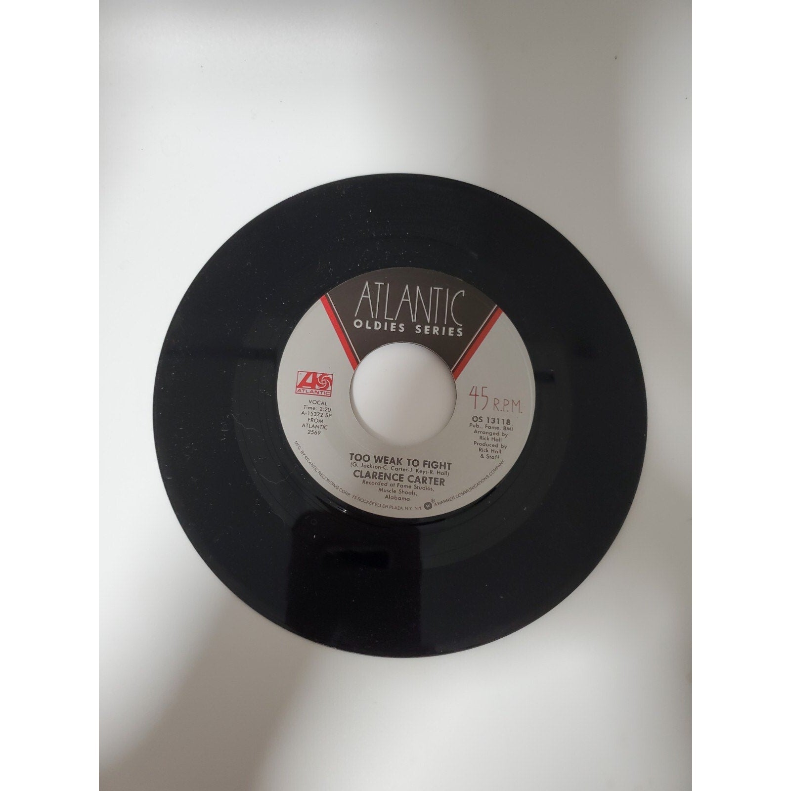 Clarence Carter - Too Weak To Fight - 45RPM Record - Singles