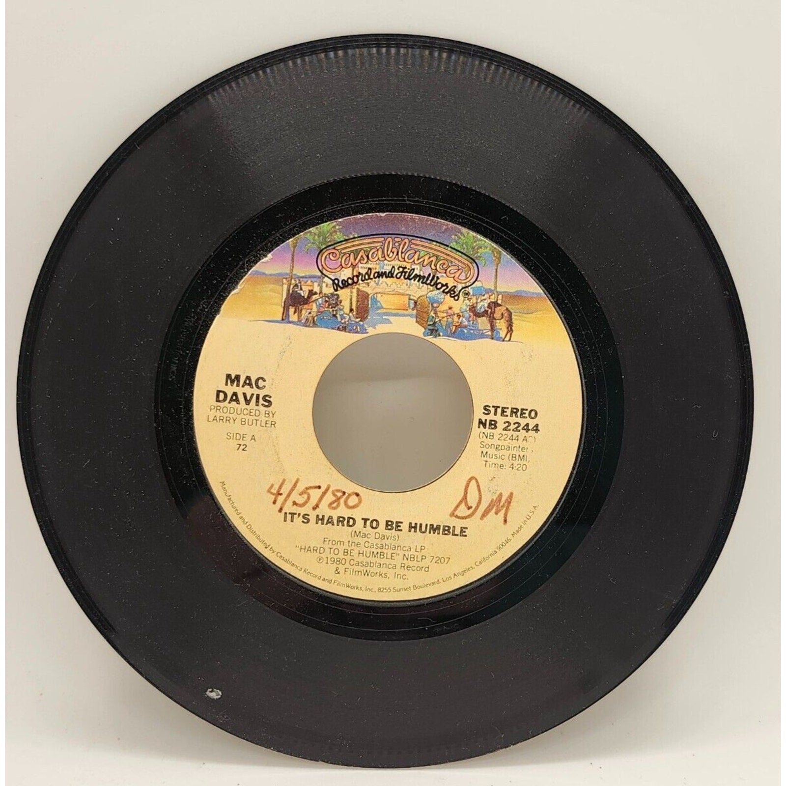 It's Hard to Be Humble / The Greatest Gift of All By Mac Davis (Record) NB 2244