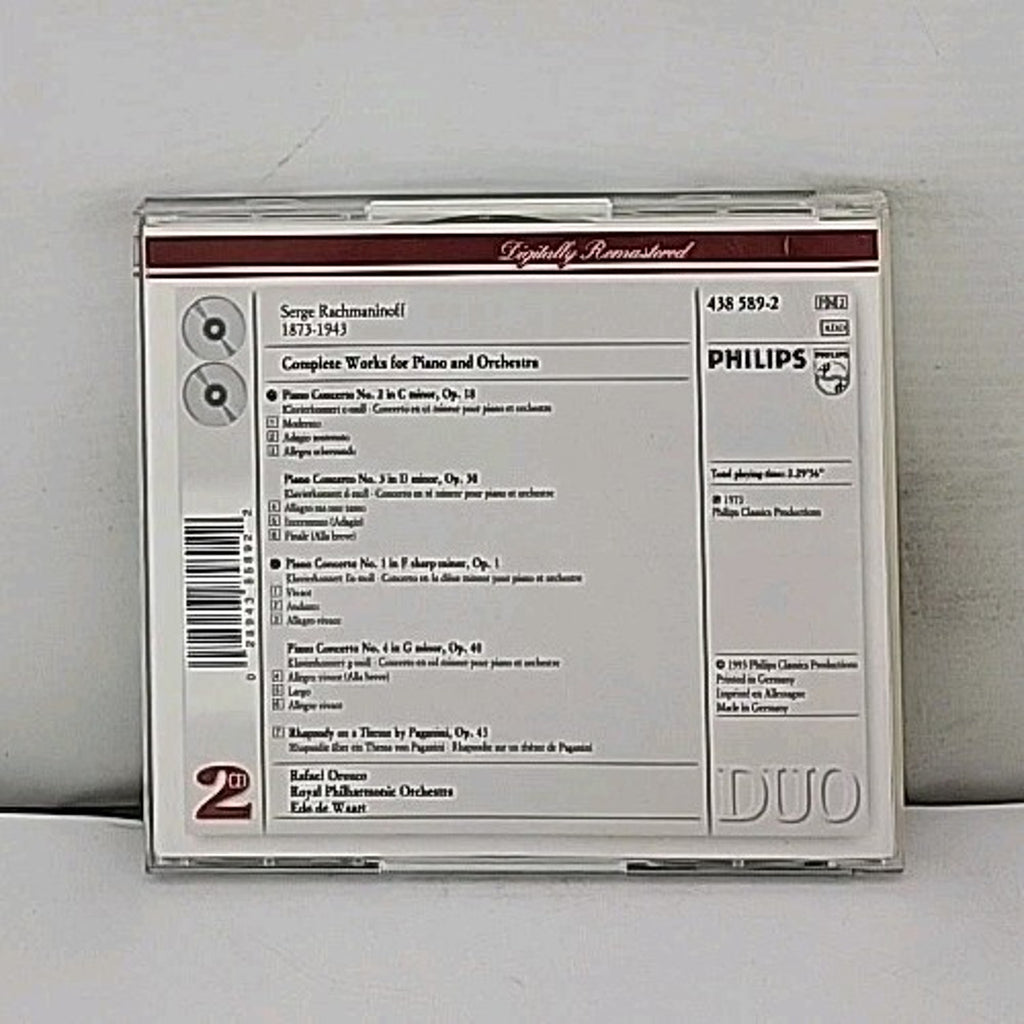 Rachmaninoff Die Werke Fur Klavier Und Orchester 2 CD Set