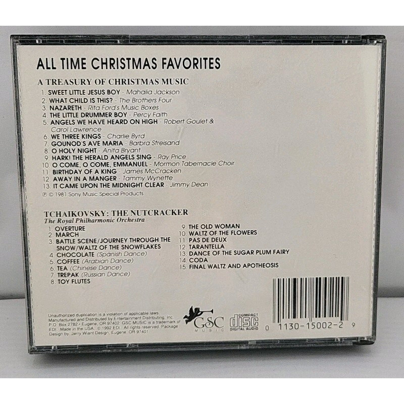 A Treasury of Christmas Music / Tchaikovsky: The Nutcracker (CD, 1992, EDI)