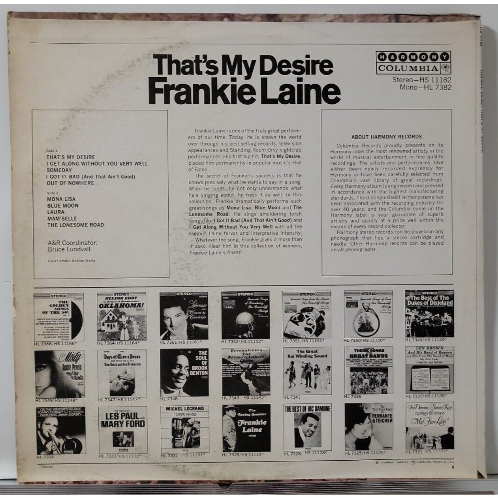Frankie Laine – That's My Desire (Record)
