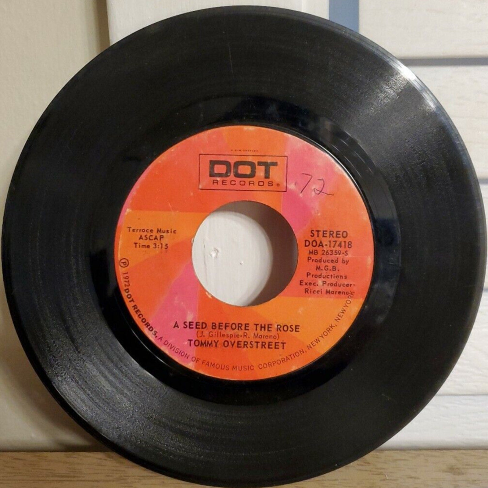 Tommy Overstreet - A Seed Before The Rose / How'd We Ever Get This Way - Dot Rec