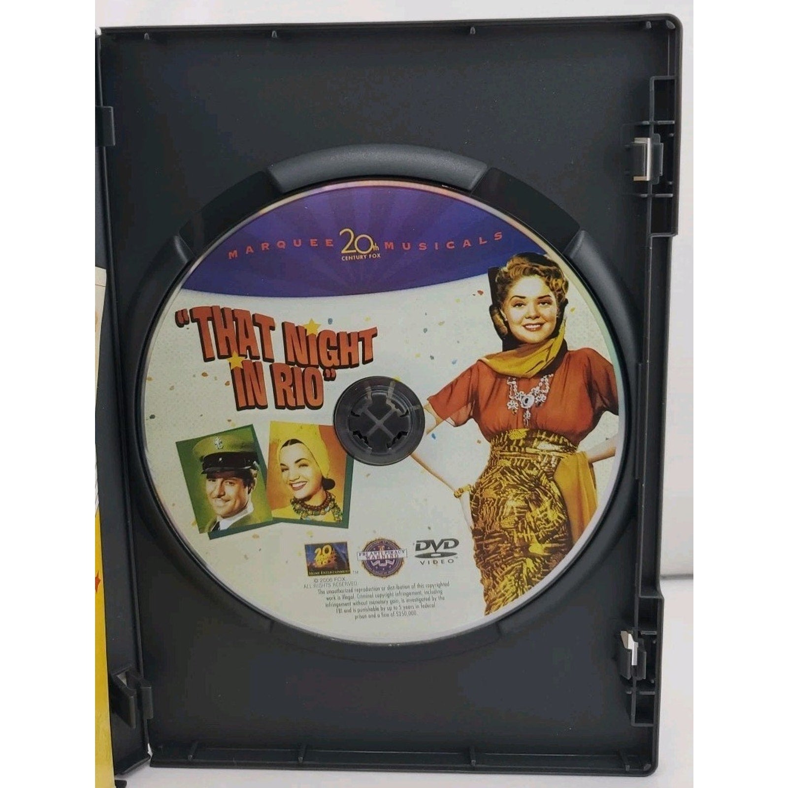 That Night In Rio Fox DVD Alice Faye, Carmen Miranda & Don Ameche