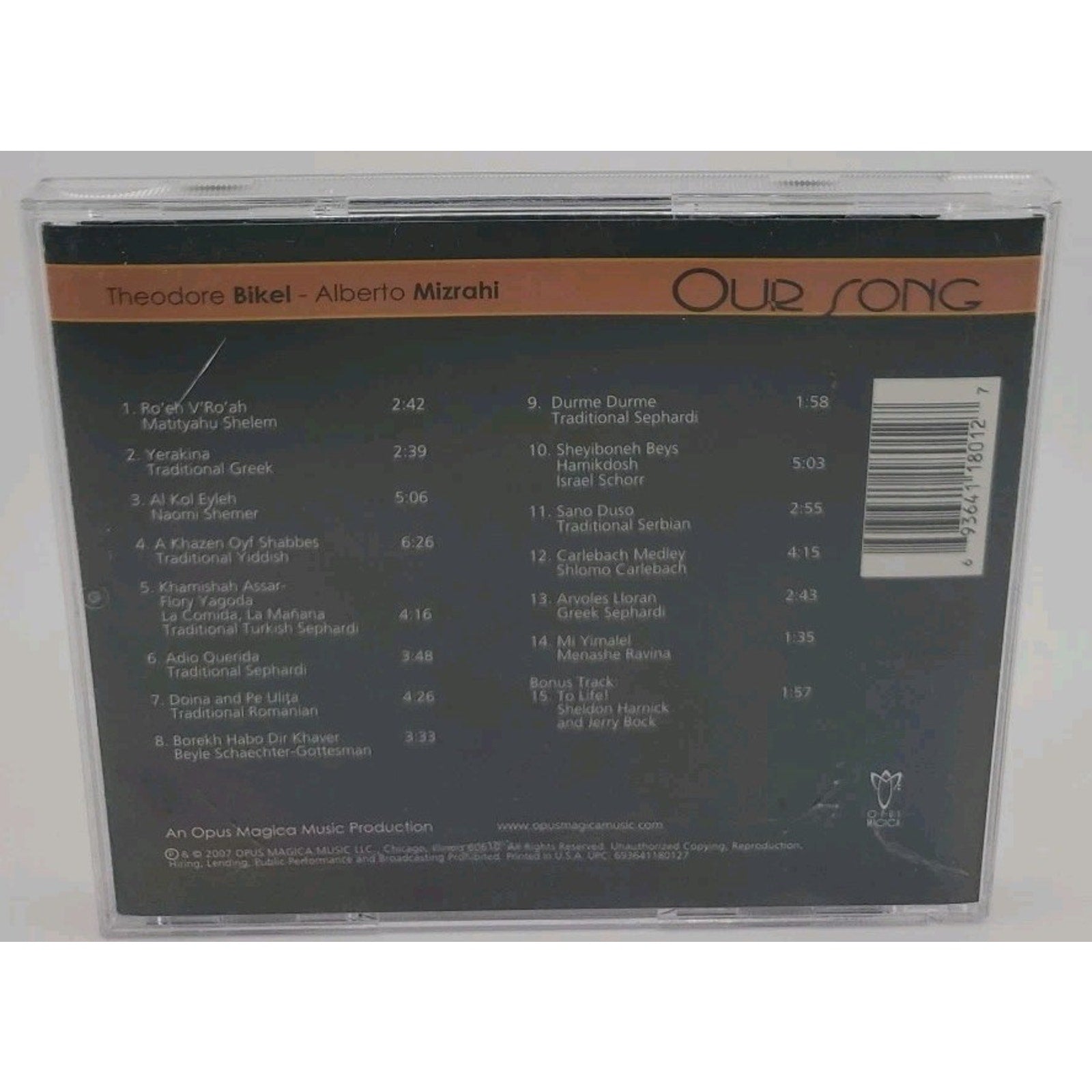 Theodore Bickel & Alberto Mizrahi - "Our Song" CD