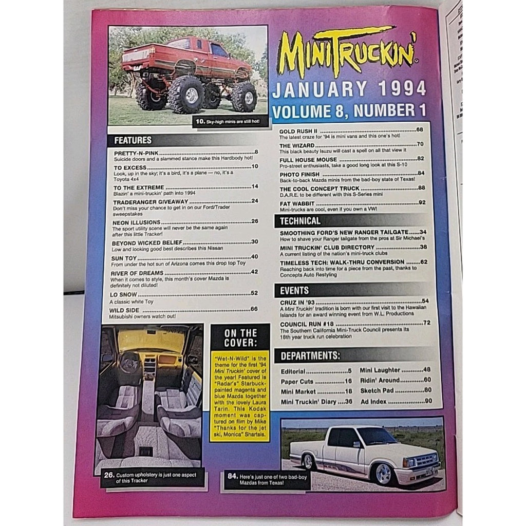 Minitruckin' Magazine - January 1994 - Vol. 8 No. 1