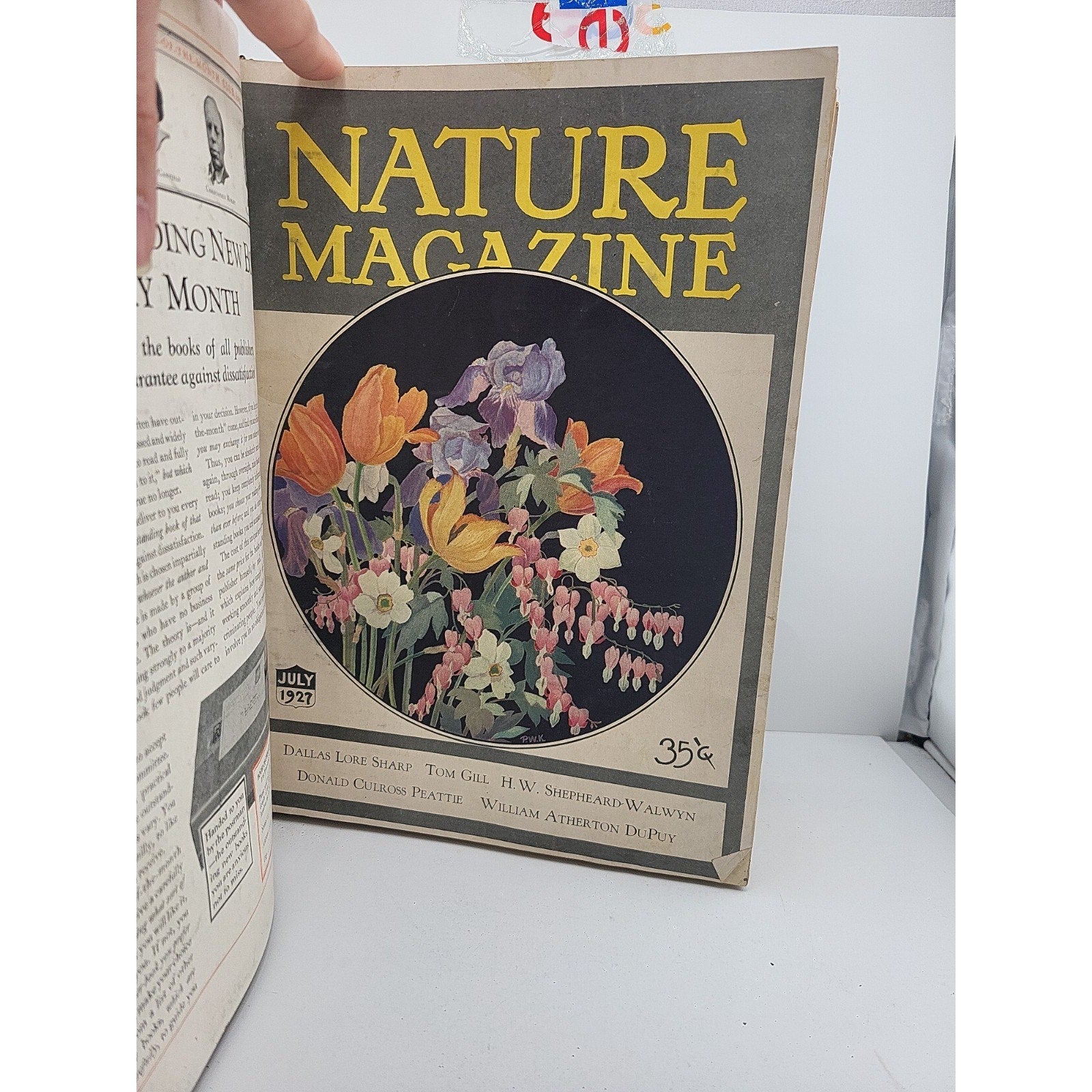 1927 Nature Magazine-12 Months In Embossed Green Leather Album Texas Issue.