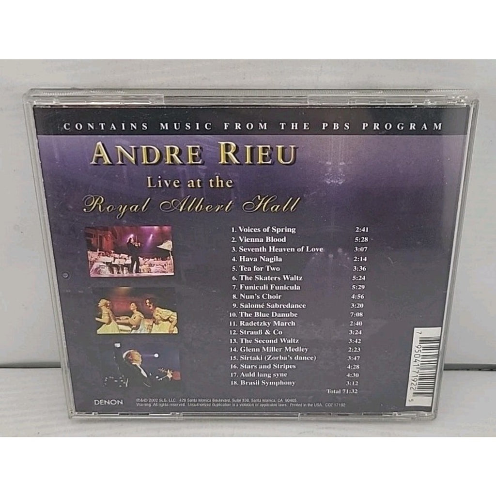 Live at Royal Albert Hall by Rieu, Andre (CD, 2003)