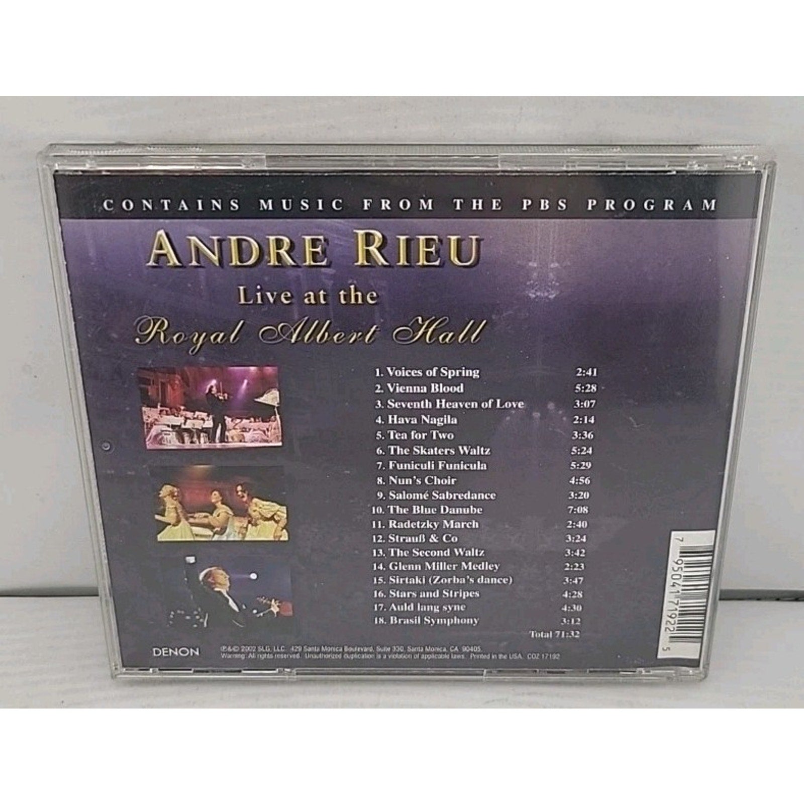 Live at Royal Albert Hall by Rieu, Andre (CD, 2003)