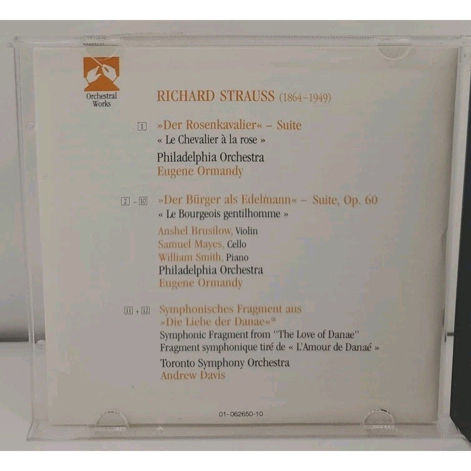 Der Rosenkavalier Suite/Bourgeois Ge by Richard Strauss (CD, 1997)