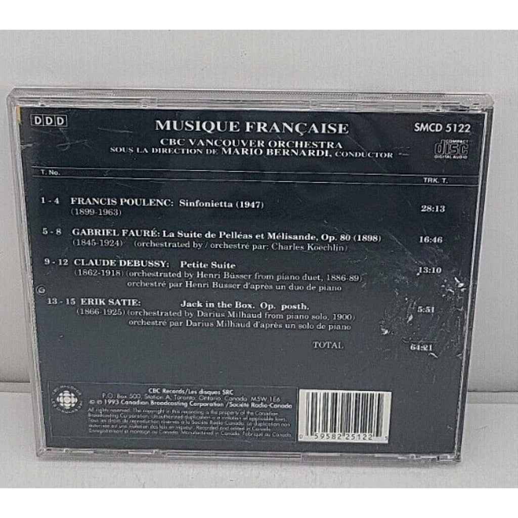 Musique Francaise CBC Vancouver Orchestra - Mario Bernardi CD