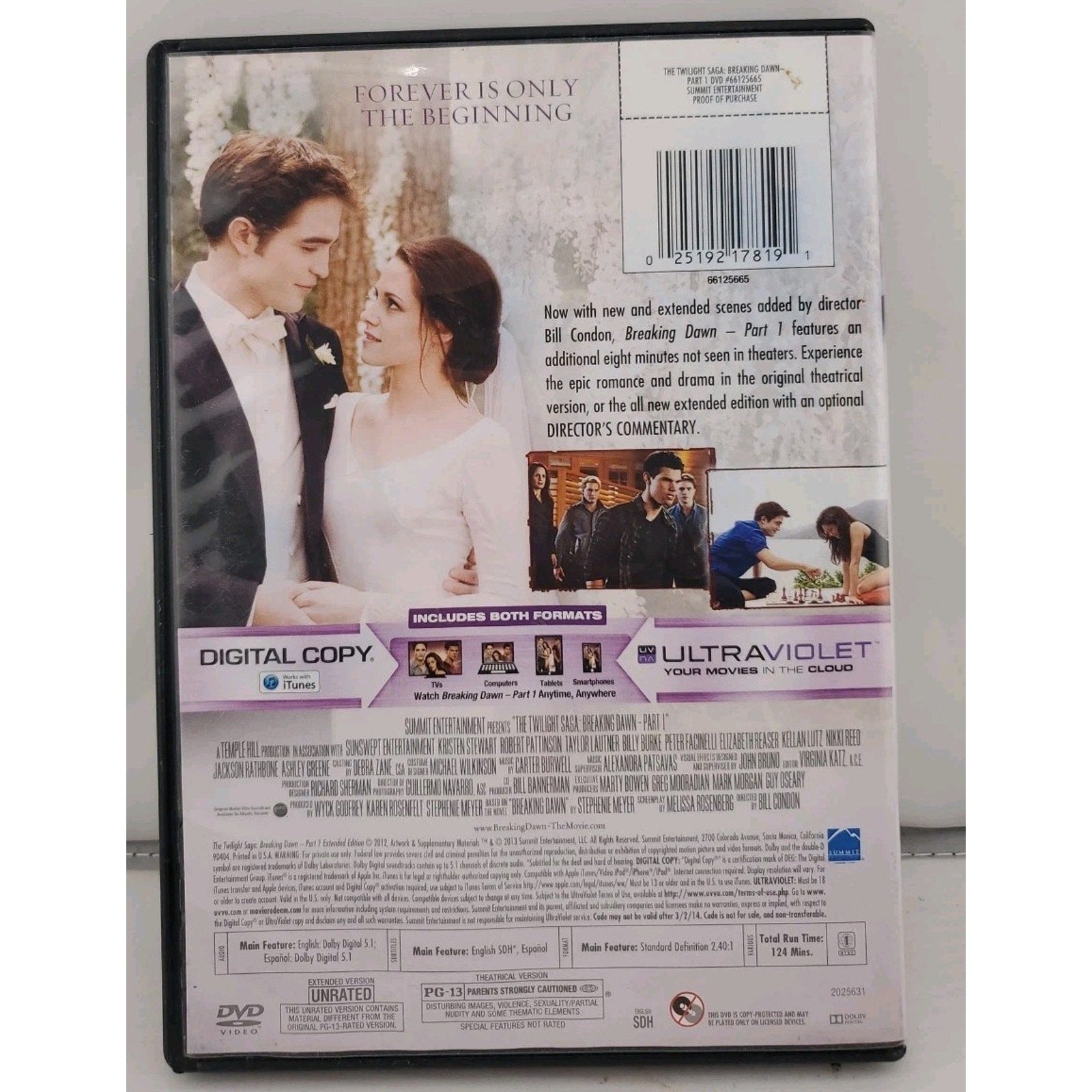 The Twilight Saga: Breaking Dawn, Part 1 Extended Edition (DVD, 2011)