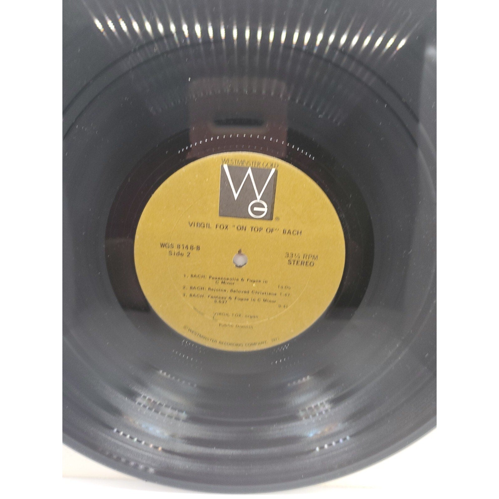 Virgil Fox "On Top Of" Bach Westminster (Record)