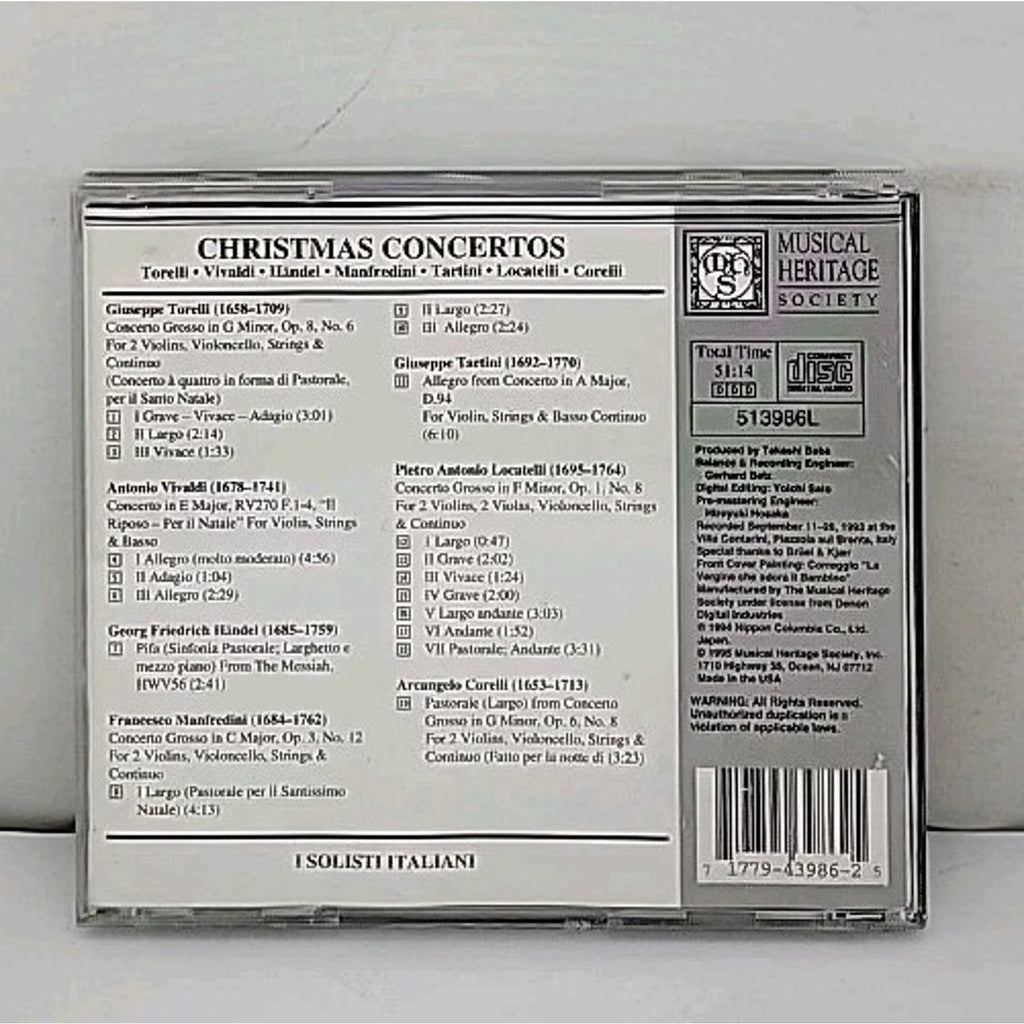 Christmas Concertos CD I Solisti Italiani Musical Heritage Society