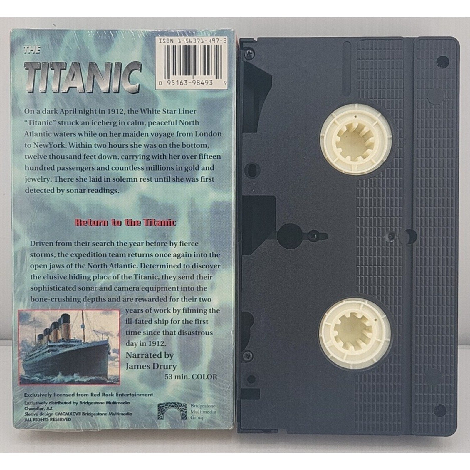 The Titanic - Return to the Titanic VHS Narrated by James Drury Movie