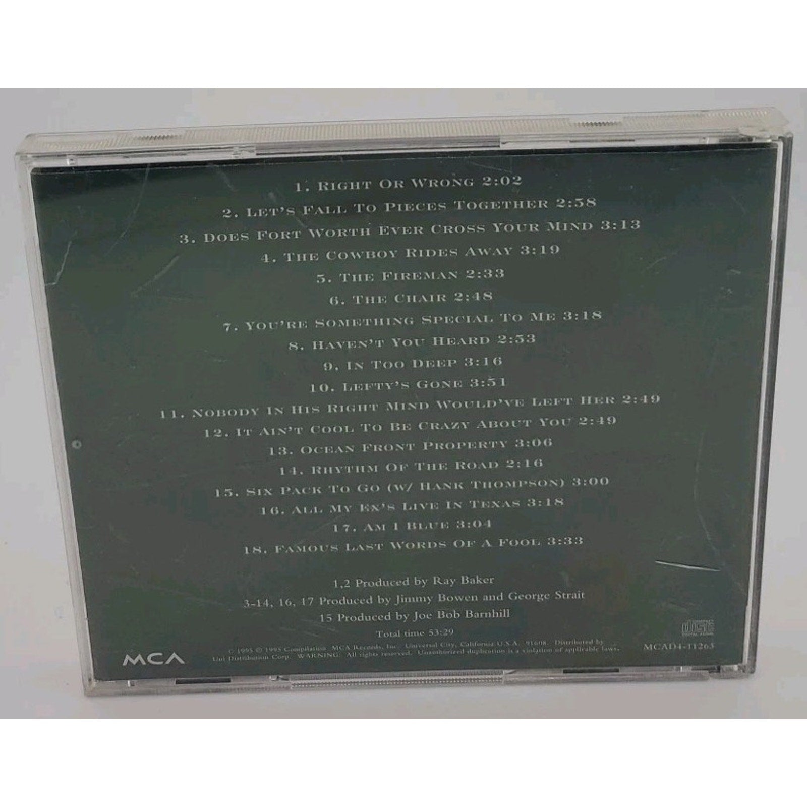 George Strait ~ Strait Out of The Box CD ~ Disc 2